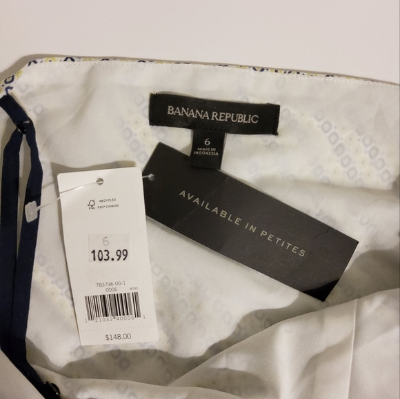 NWT! Banana Republic Fit & Flare Asymmetrical Surplice Spaghetti Strap Size 6 - Picture 7 of 9